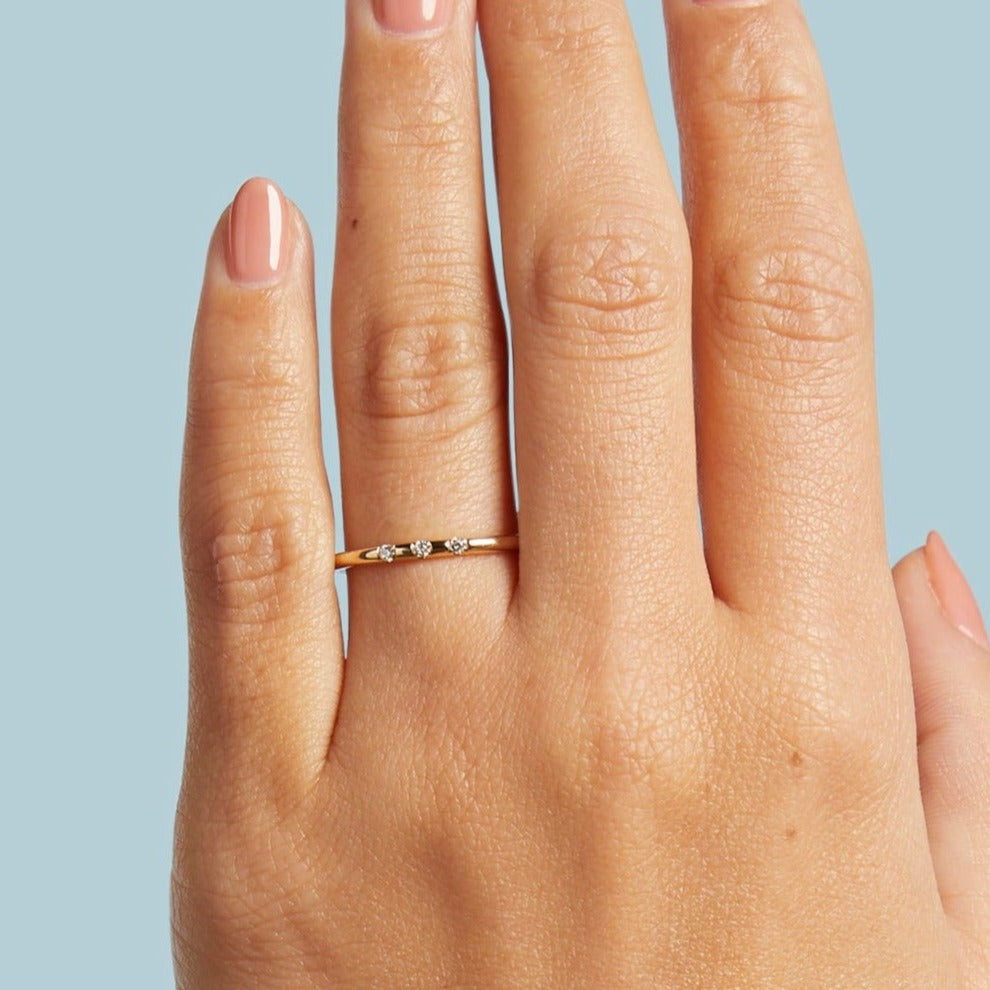 Skinny diamond band Clearance