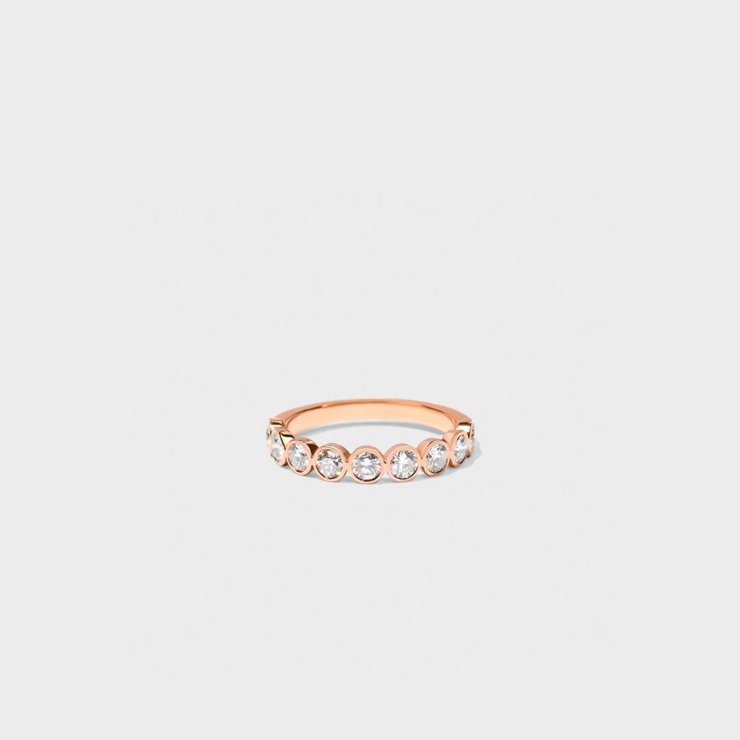 Bezel Set Round Diamond Band