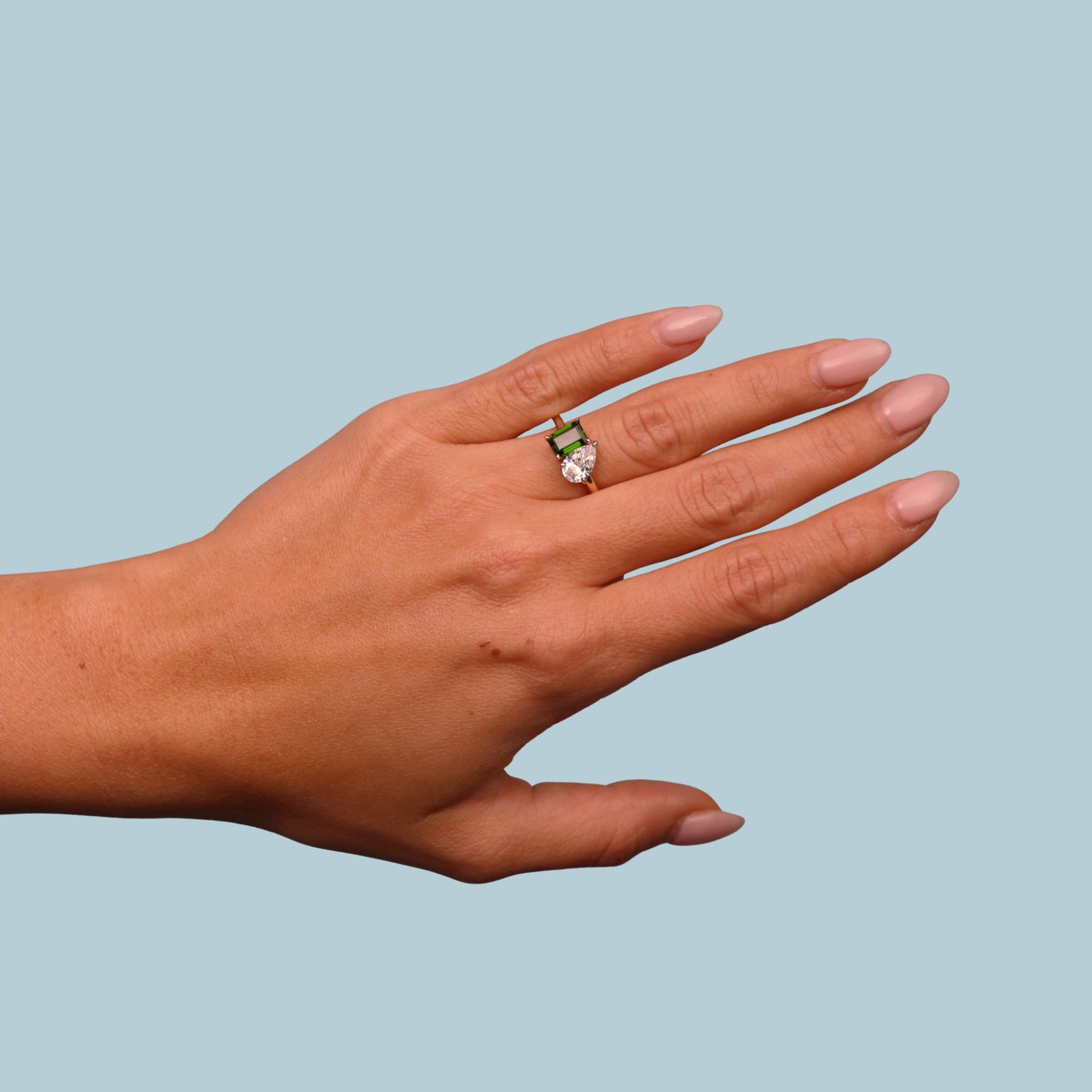 Tourmaline and Diamond Toi et Moi