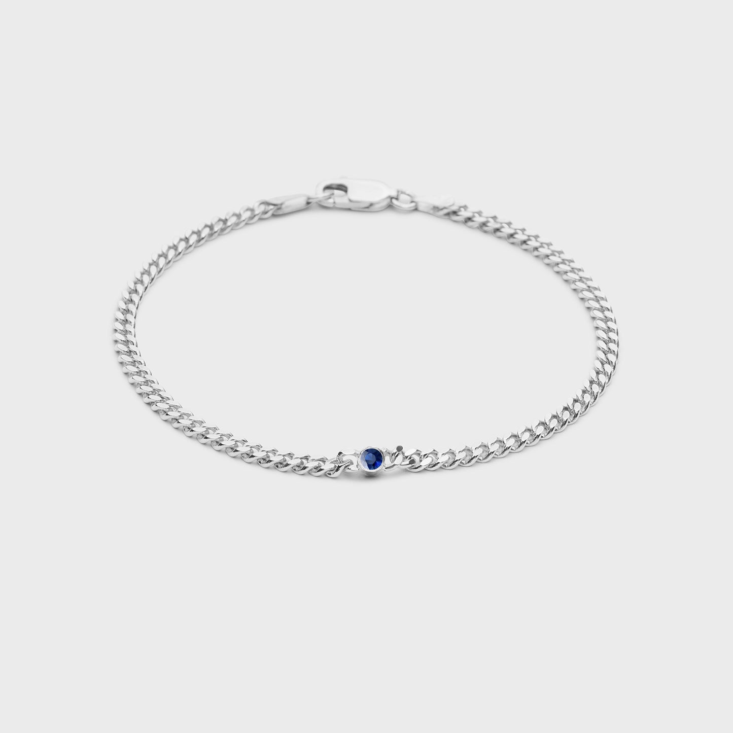 Gemstone Round Chelsea Chain Bracelet