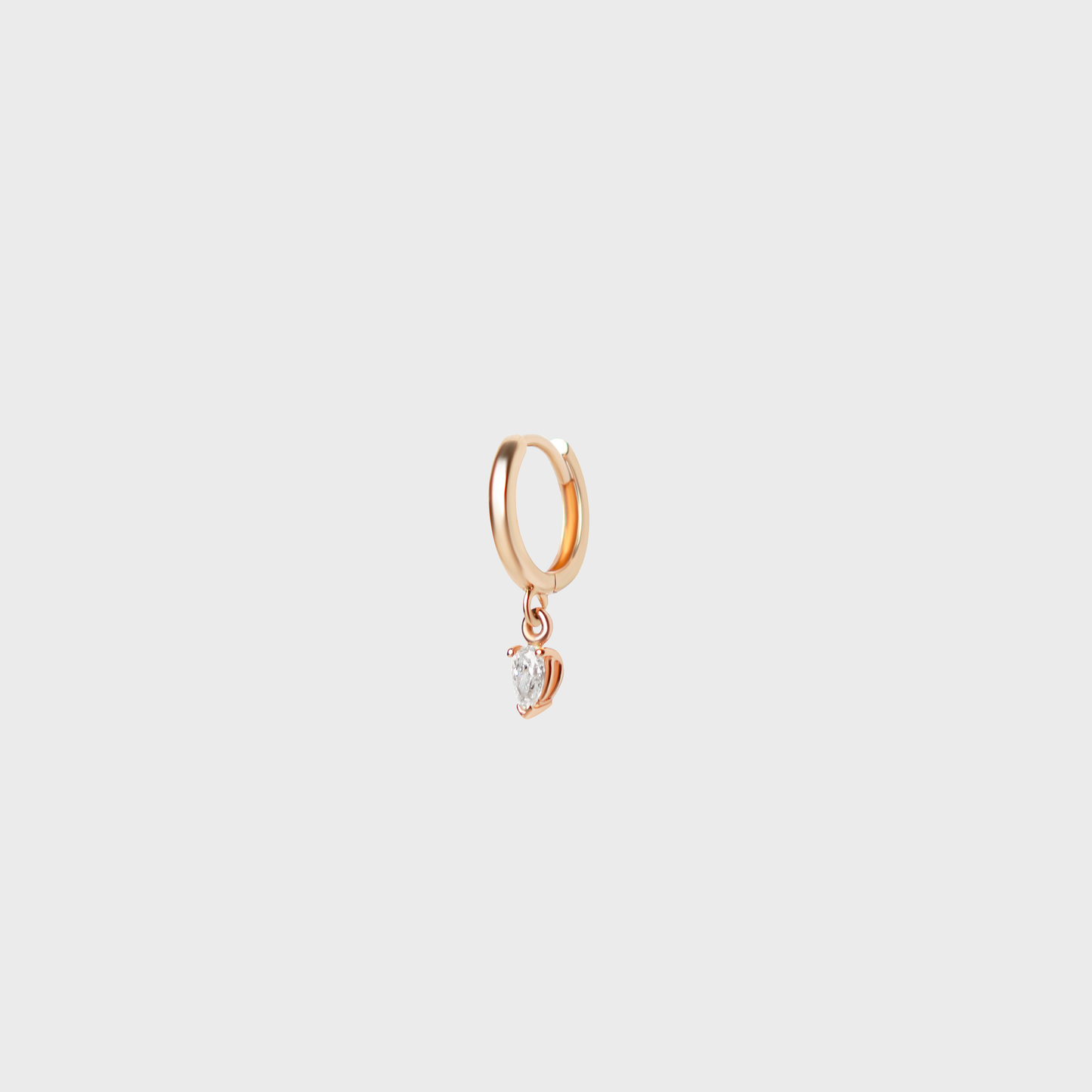 Petite Pear Charm Hoops