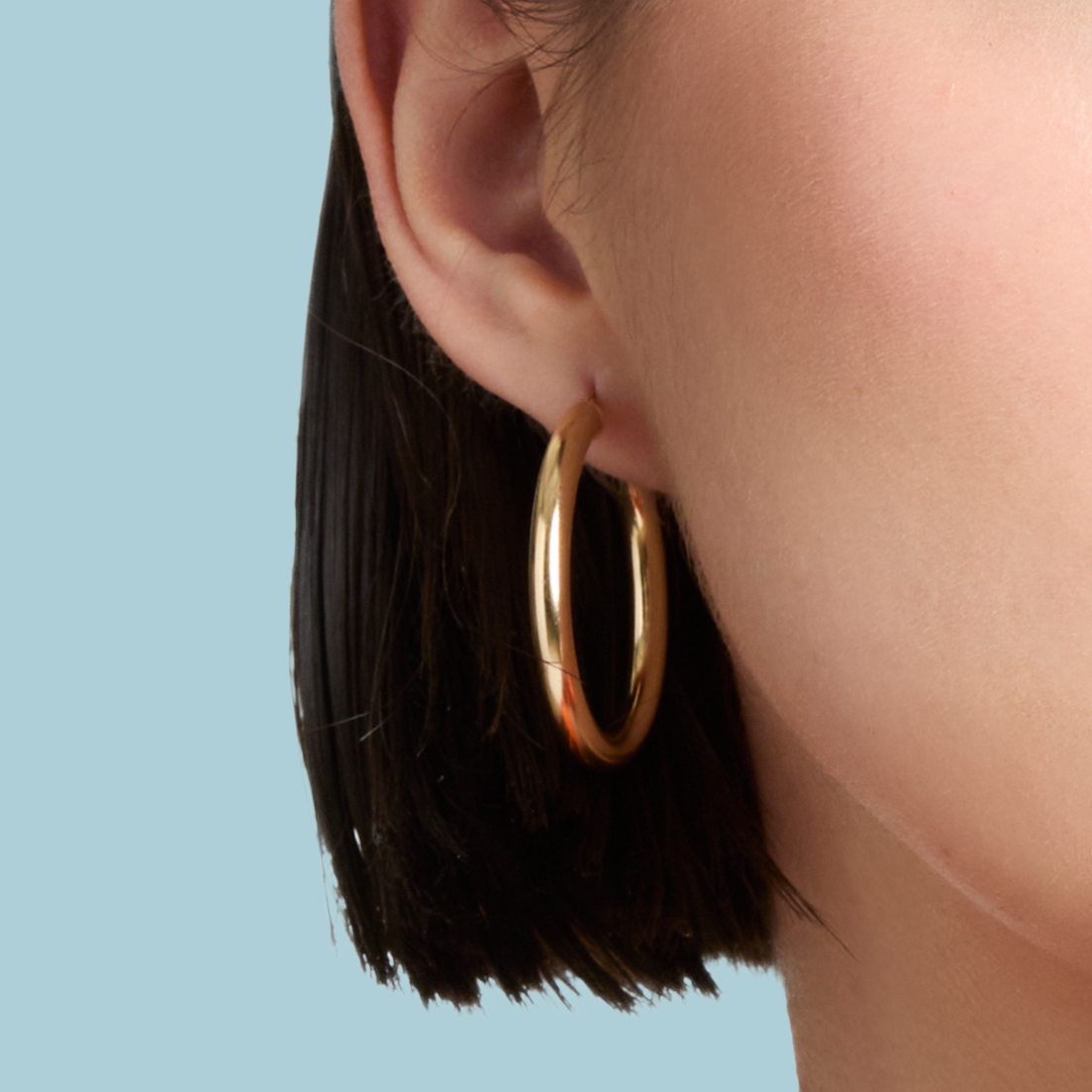 Classic Gold Hoops The Clear Cut Collection