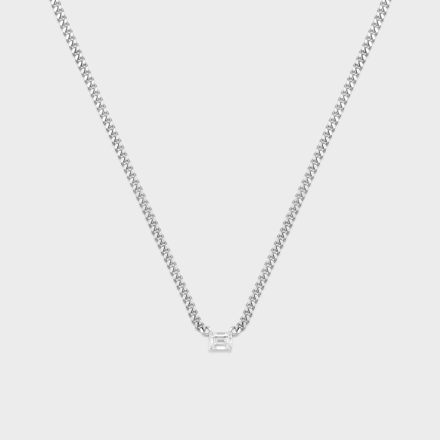 Emerald Cut Chelsea Chain Necklace