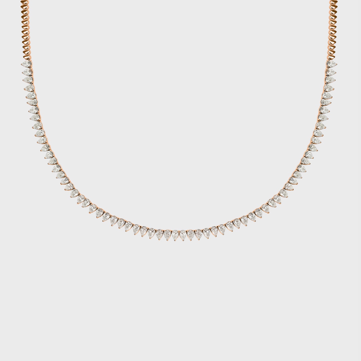 Pear Shape Tennis Necklace