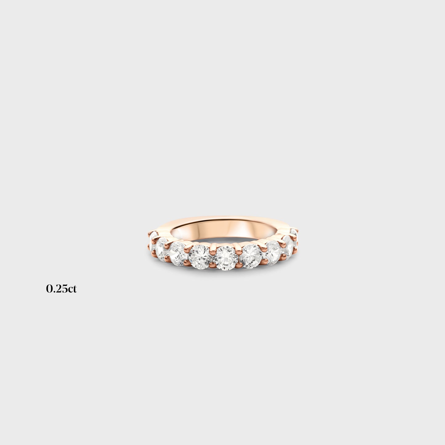 Half band | 14k rose | 0.25ct , Half band | 18k rose | 0.25ct