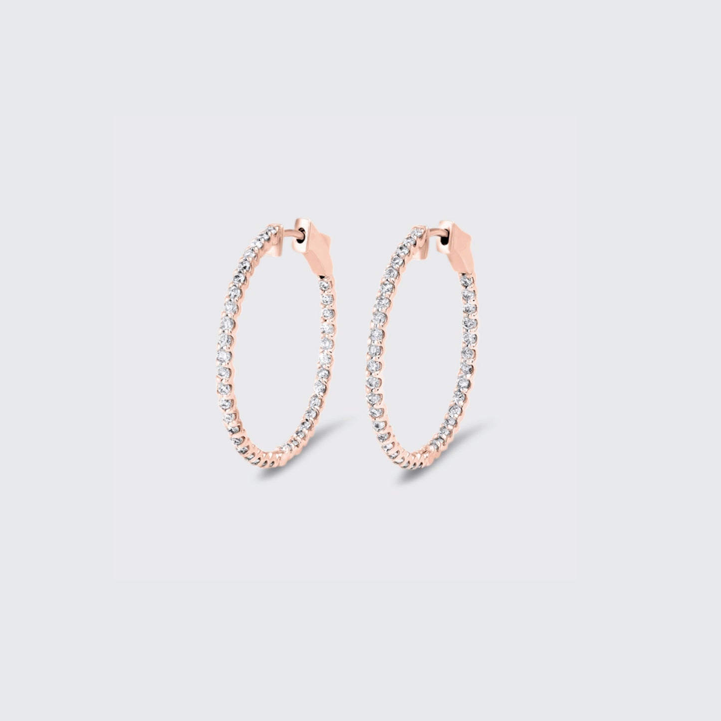 Inside Out Diamond Hoops