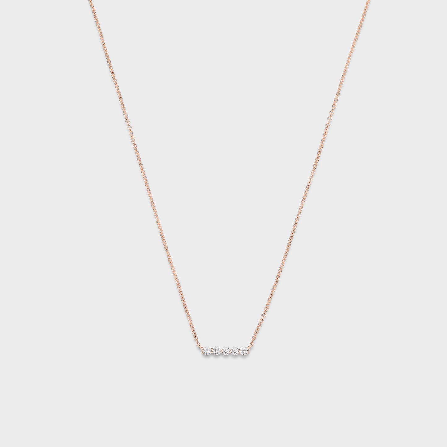 Defined Diamond Bar Necklace