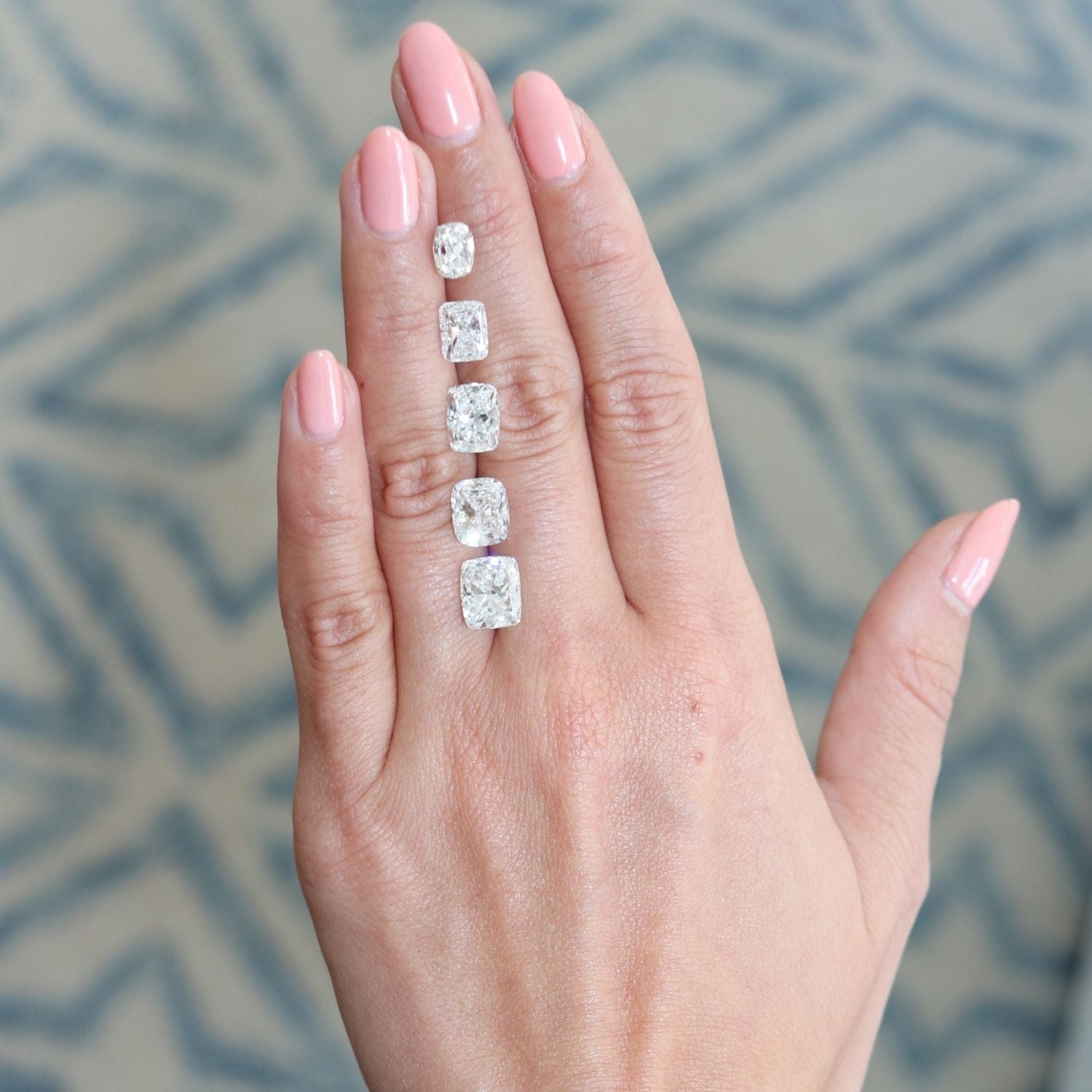 Nevaeh Preset Cushion Moissanite Halo Engagement Ring | Gage Diamonds