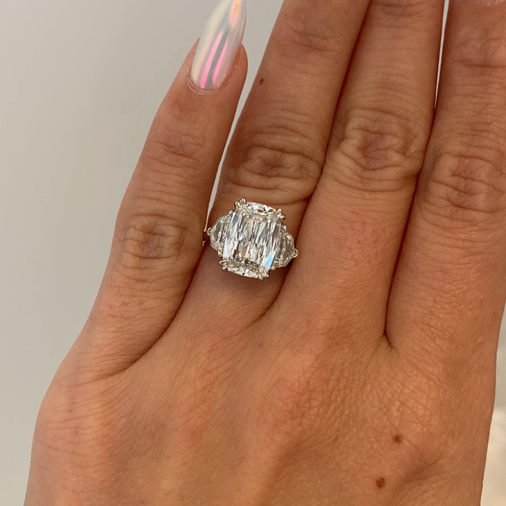 Three Stone Engagement Rings The Clear Cut