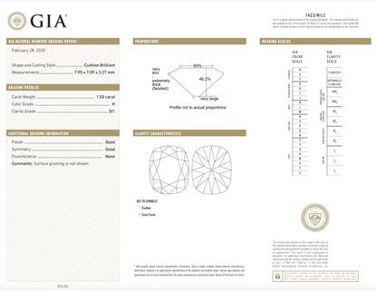 1.50ct Cushion Engagement Ring