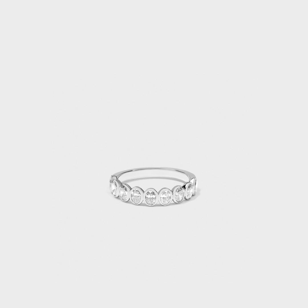 Bezel Set Oval Band