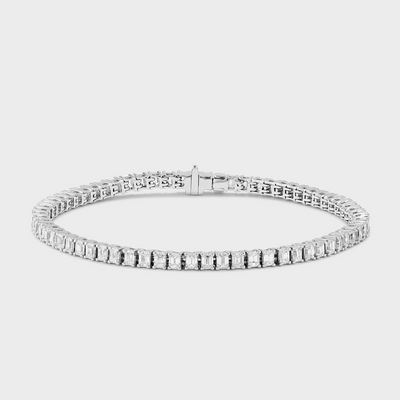 Marquise Oval Square Cut Luxury Silver Color Cubic Zirconia Simulated  Diamonds Tennis Bracelet at Rs 10000 in Surat