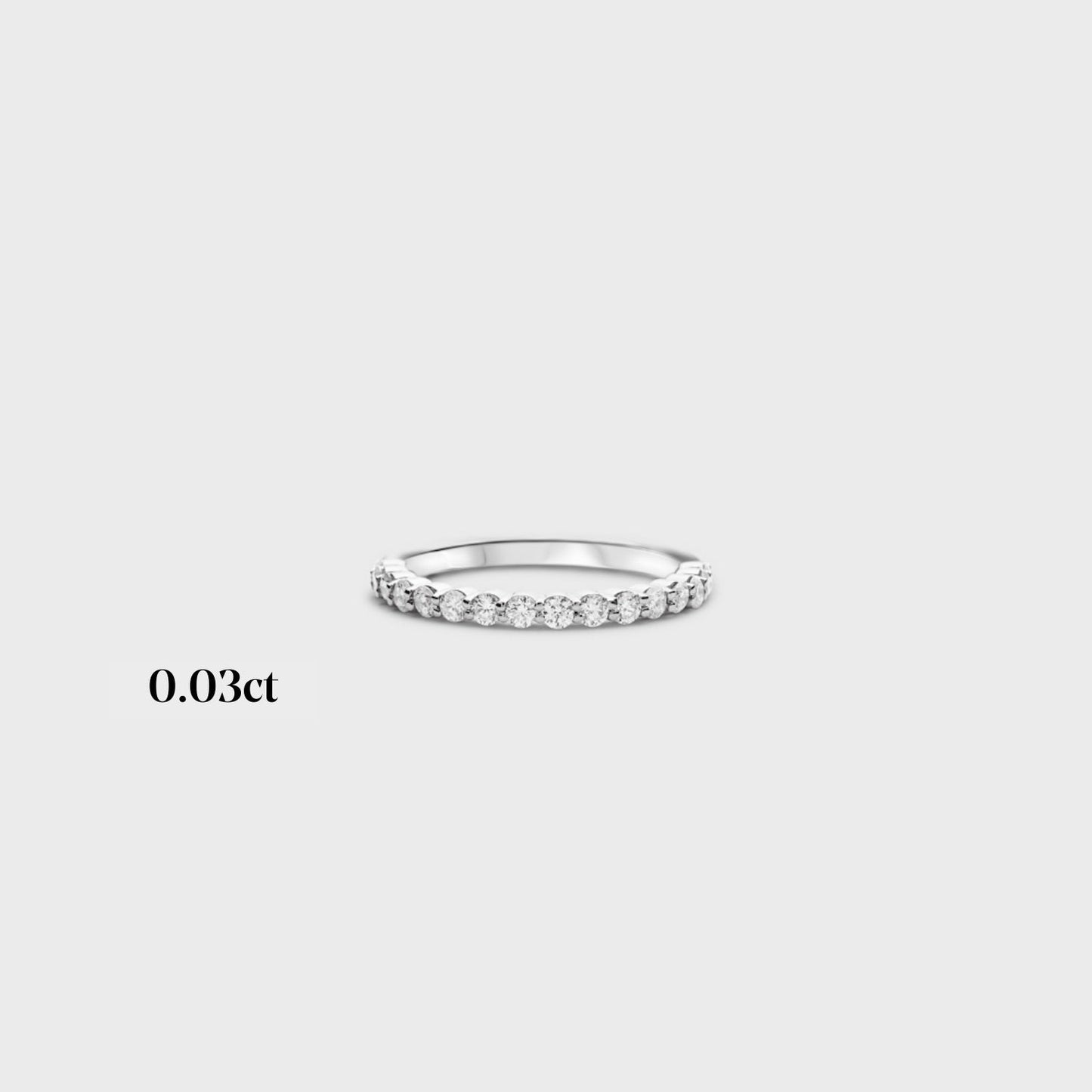 Half band | 14k white | 0.03ct - full 0.87ctw / half 0.45ctw , Half band | 18k white | 0.03ct - full 0.87ctw / half 0.45ctw , Half band | platinum | 0.03ct - full 0.87ctw / half 0.45ctw