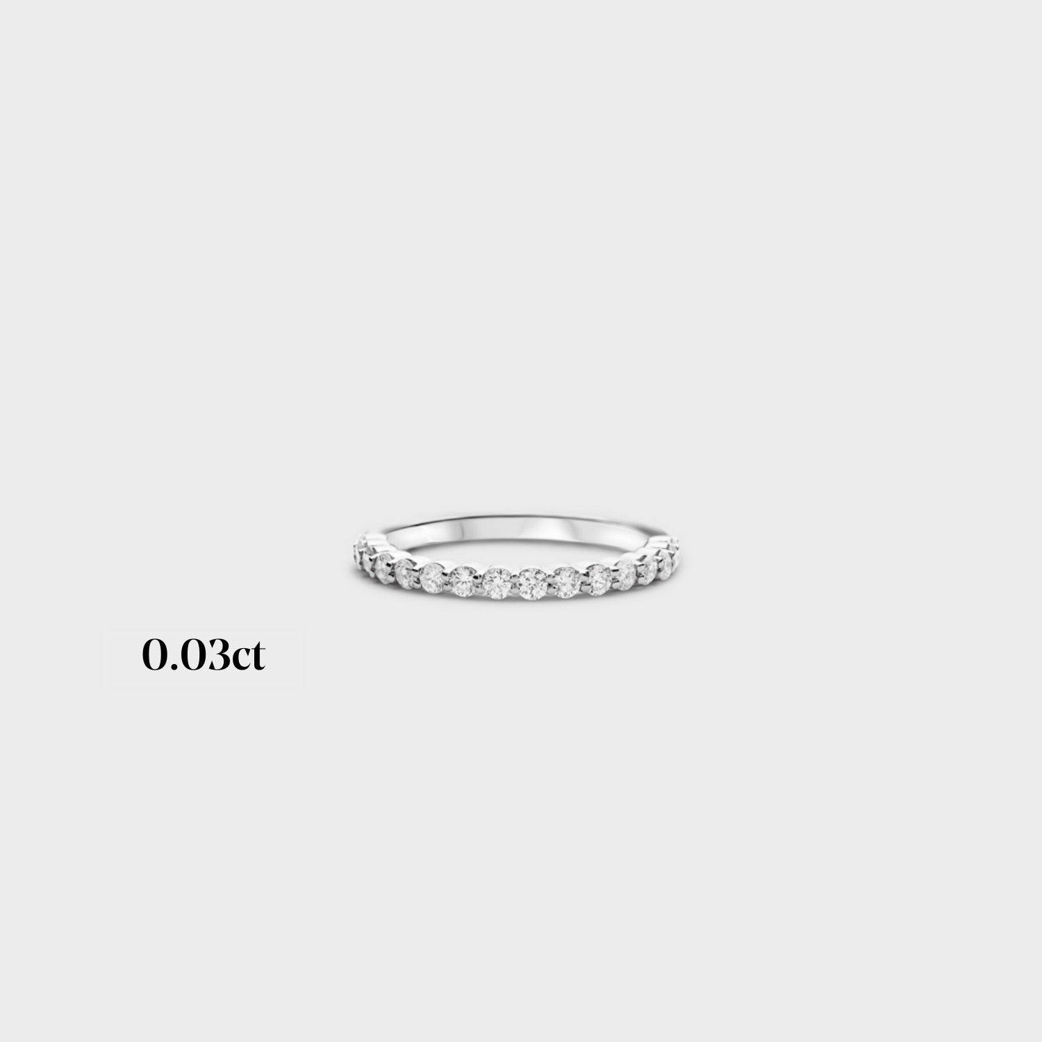 Half band | 14k white | 0.03ct - full 0.87ctw / half 0.45ctw , Half band | 18k white | 0.03ct - full 0.87ctw / half 0.45ctw , Half band | platinum | 0.03ct - full 0.87ctw / half 0.45ctw