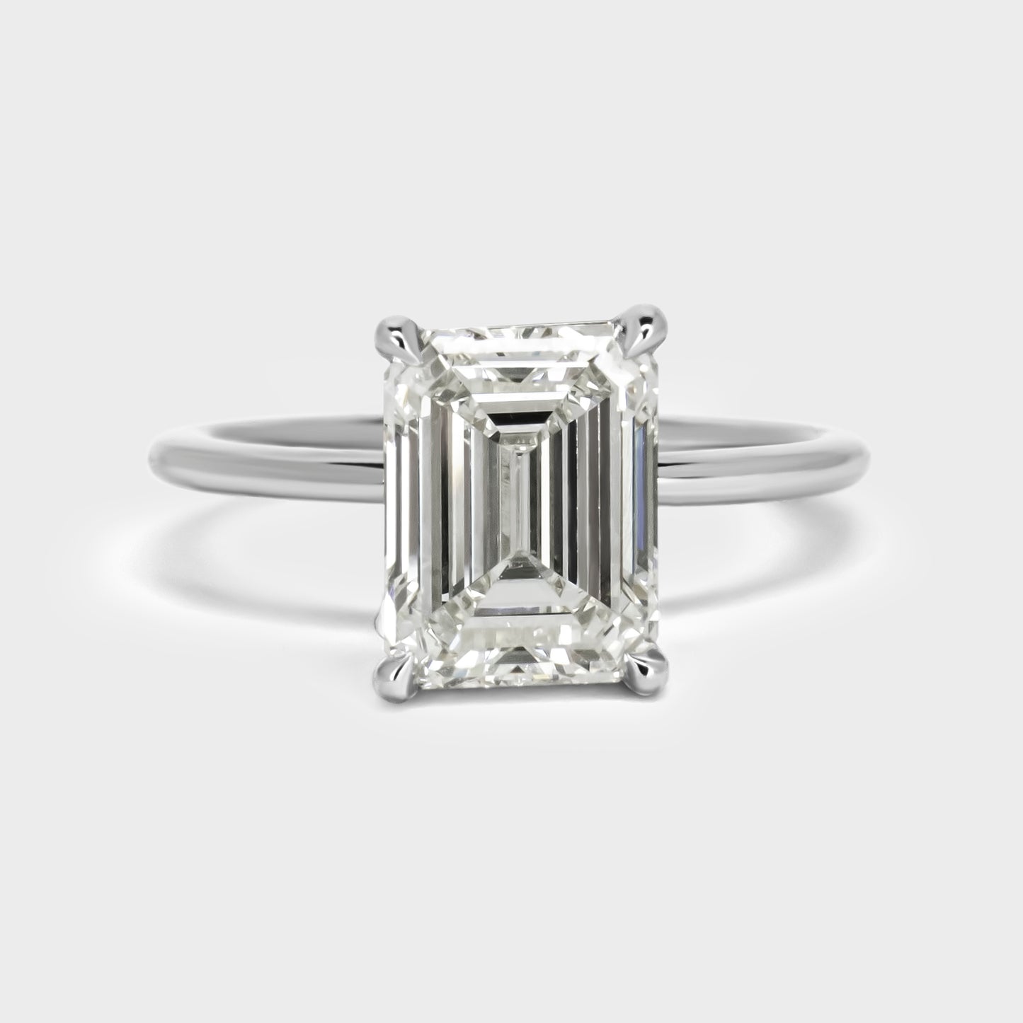 2.50ct Emerald Cut Engagement Ring