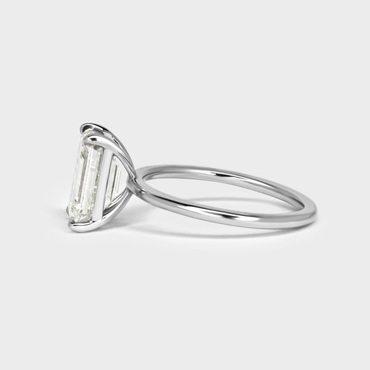 2.50ct Emerald Cut Engagement Ring