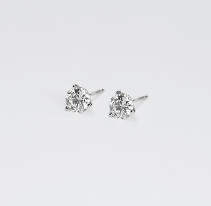 Three-Prong Martini Diamond Studs