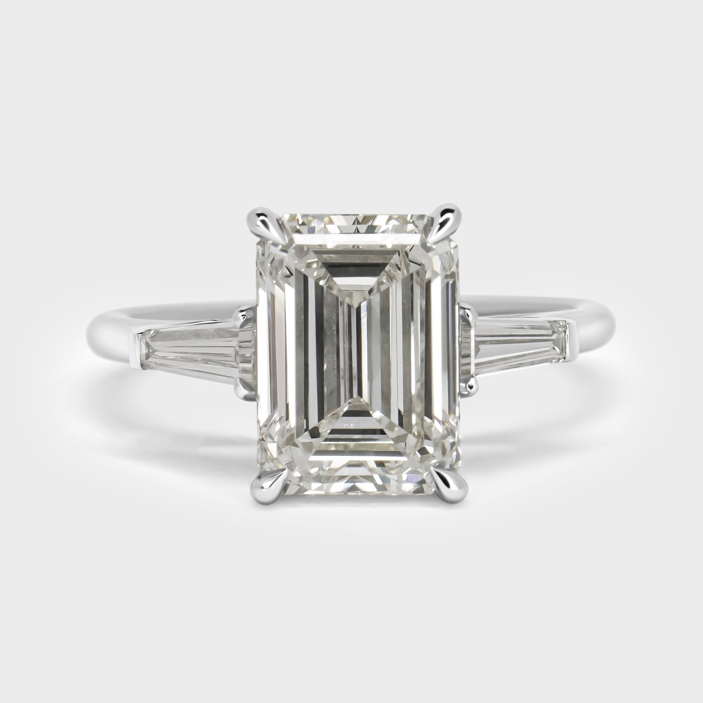3.40ct Emerald Cut Engagement Ring