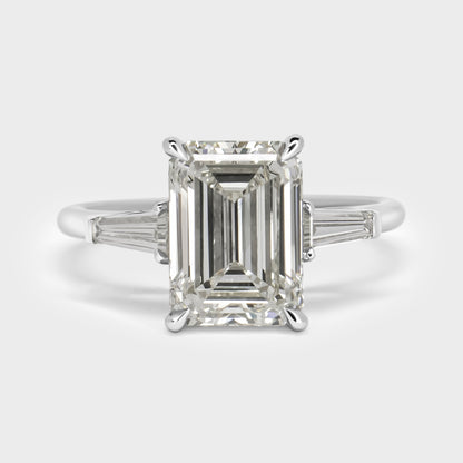 3.40ct Emerald Cut Engagement Ring
