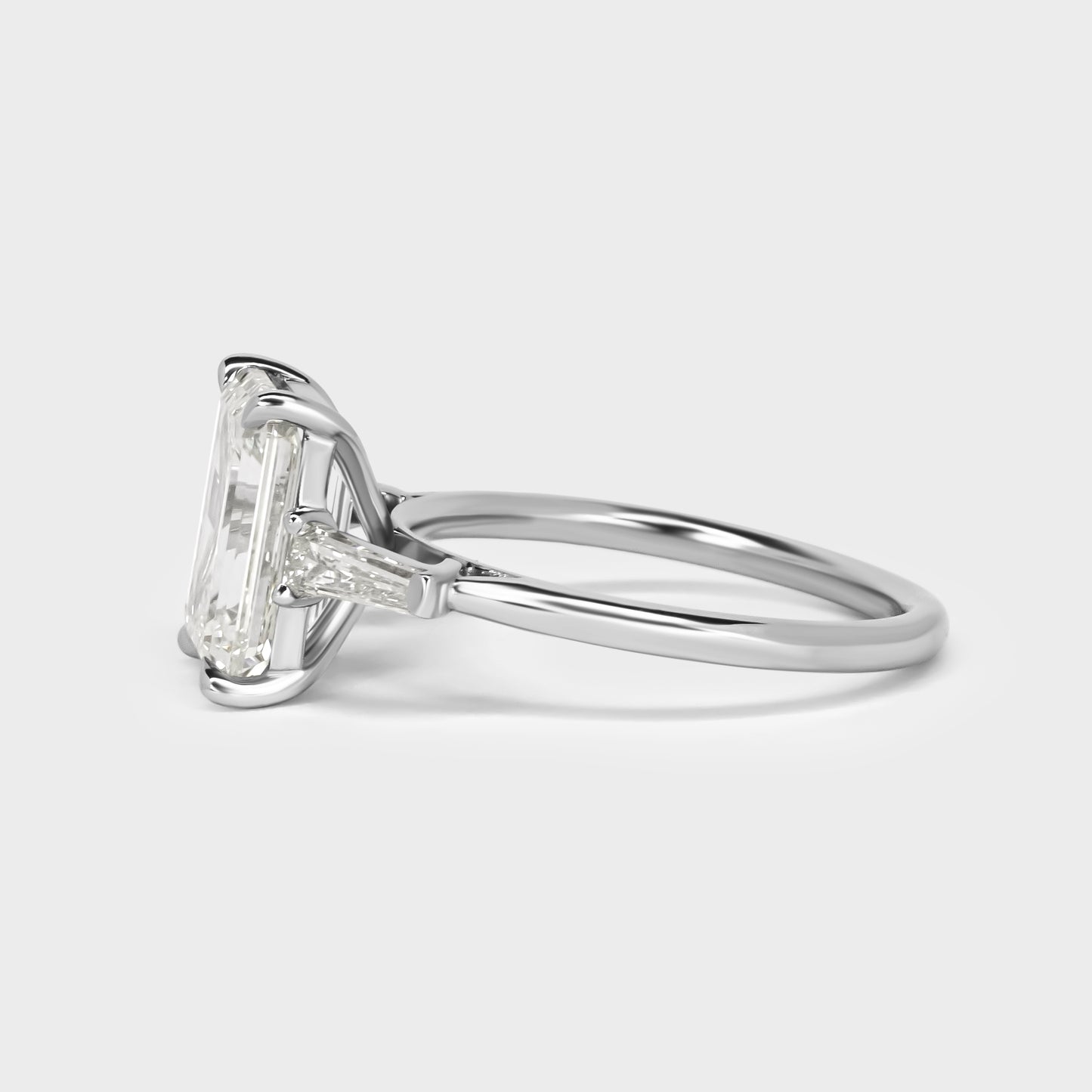 3.40ct Emerald Cut Engagement Ring