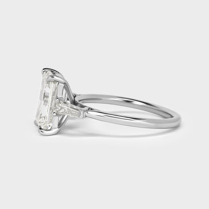 3.40ct Emerald Cut Engagement Ring