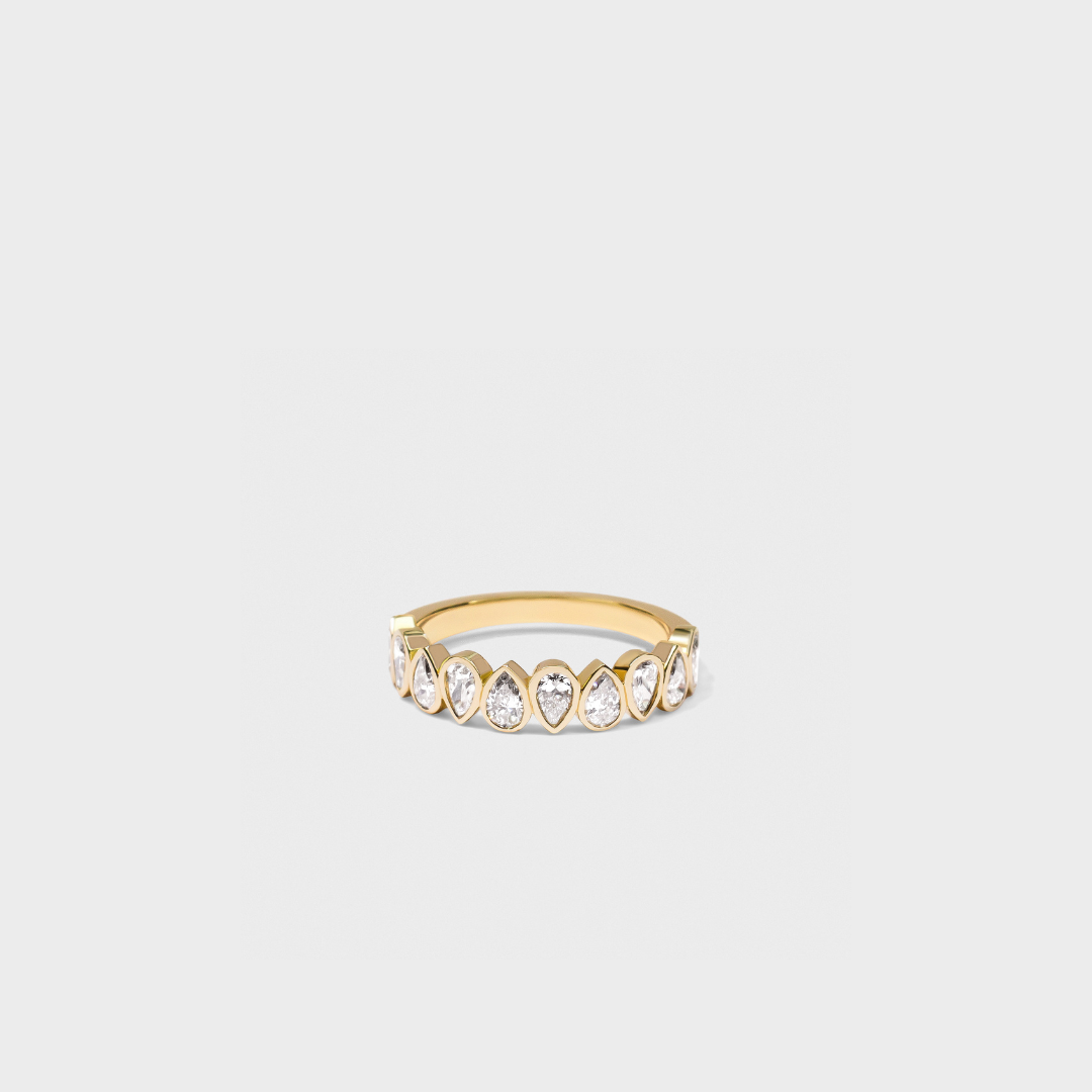 Bezel Set Pear Shape Band – The Clear CutBezel Set Pear Shape Band – The Clear Cut  