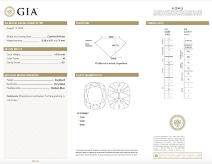 4.03ct Cushion Engagement Ring