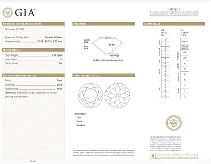 4.04ct Old European Engagement Ring