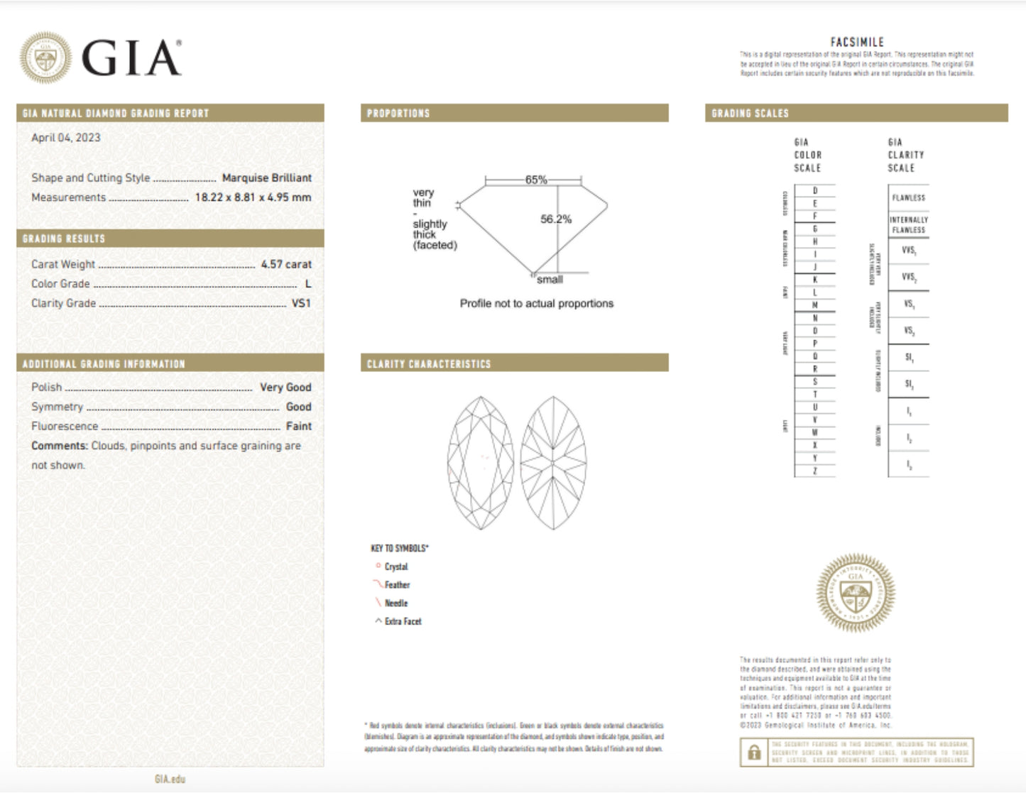 4.57ct Marquise Engagement Ring