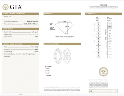 4.57ct Marquise Engagement Ring