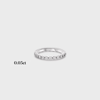 Half band | 14k white | 0.05ct - full 1.30ctw / half 0.70ctw , Half band | 18k white | 0.05ct - full 1.30ctw / half 0.70ctw , Half band | platinum | 0.05ct - full 1.30ctw / half 0.70ctw
