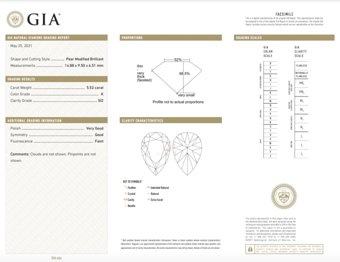 5.52ct Pear Engagement Ring