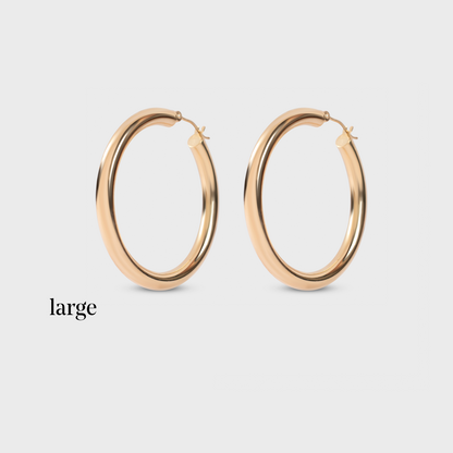 Thick Gold Hoops