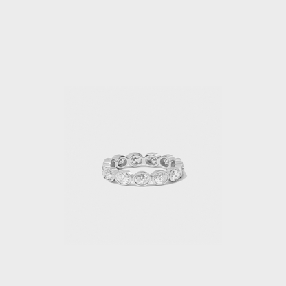 East West Bezel Set Oval Band
