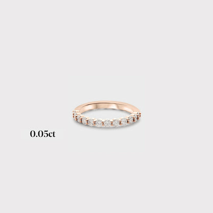 Half band | 14k rose | 0.05ct - full 1.30ctw / half 0.70ctw , Half band | 18k rose | 0.05ct - full 1.30ctw / half 0.70ctw