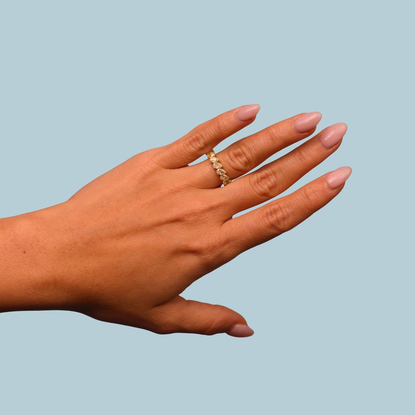 Fancy Yellow and White Diamond Band