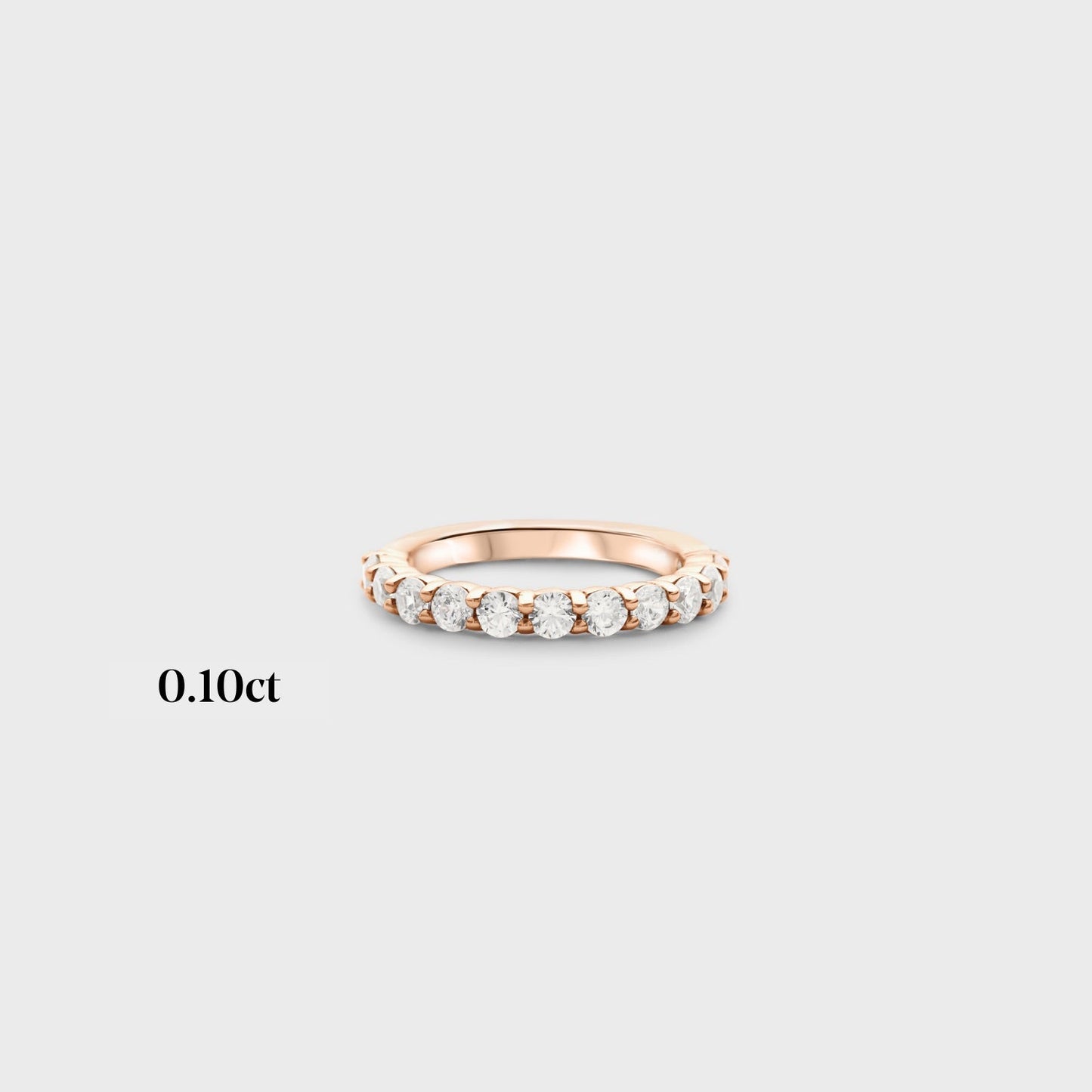 Half band | 14k rose | 0.10ct - full 2.20ctw / half 1.10ctw , Half band | 18k rose | 0.10ct - full 2.20ctw / half 1.10ctw