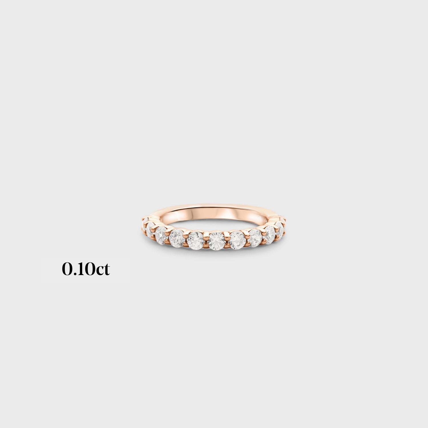 Half band | 14k rose | 0.10ct - full 2.20ctw / half 1.10ctw , Half band | 18k rose | 0.10ct - full 2.20ctw / half 1.10ctw