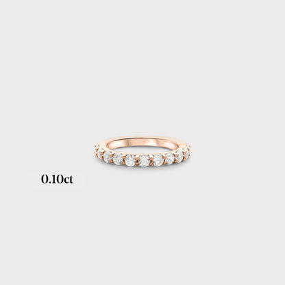 Half band | 14k rose | 0.10ct - full 2.20ctw / half 1.10ctw , Half band | 18k rose | 0.10ct - full 2.20ctw / half 1.10ctw