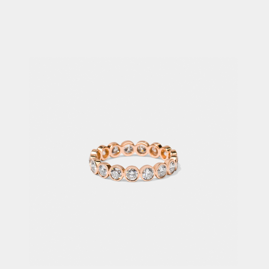 Bezel Set Round Diamond Band