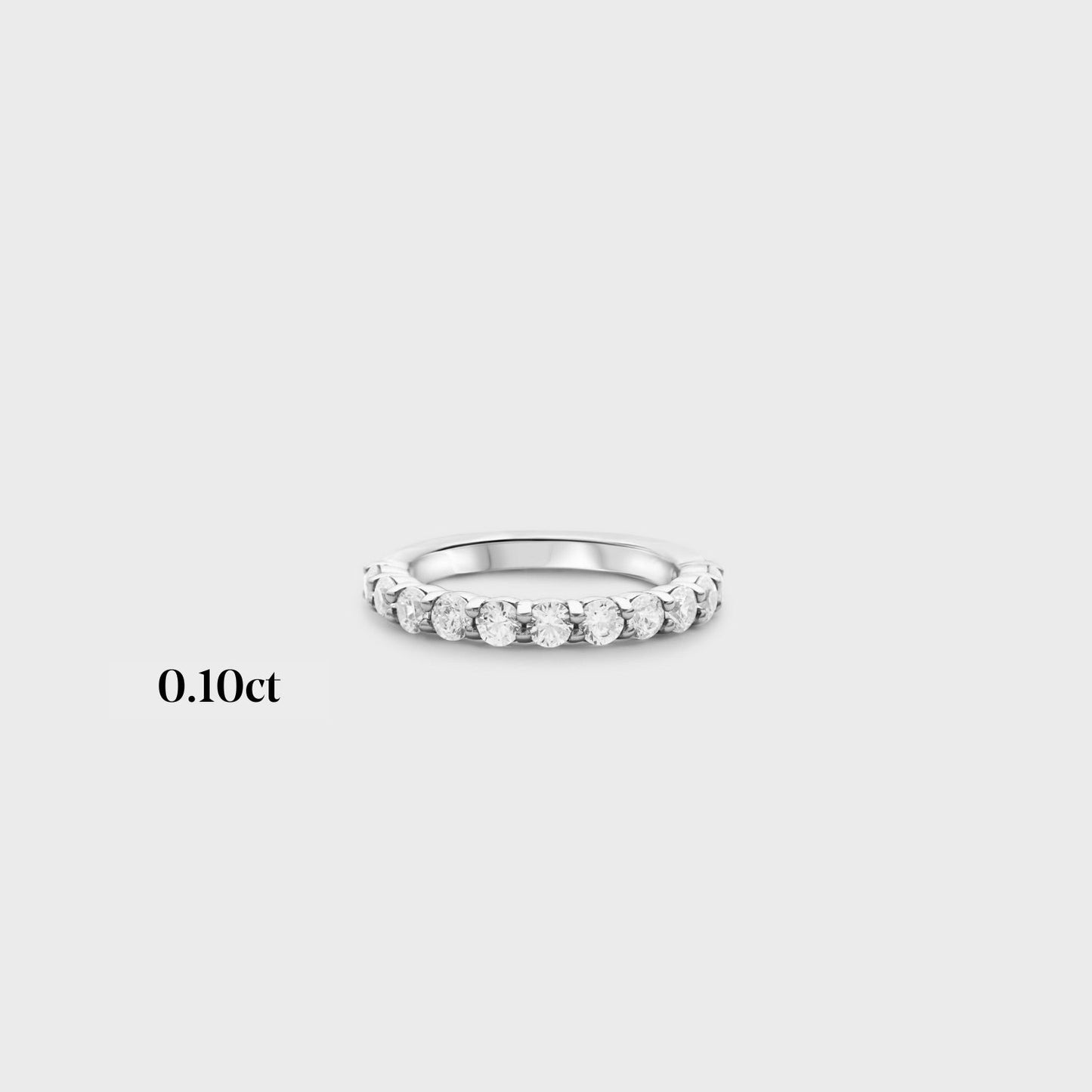 Half band | 14k white | 0.10ct - full 2.20ctw / half 1.10ctw , Half band | 18k white | 0.10ct - full 2.20ctw / half 1.10ctw , Half band | platinum | 0.10ct - full 2.20ctw / half 1.10ctw