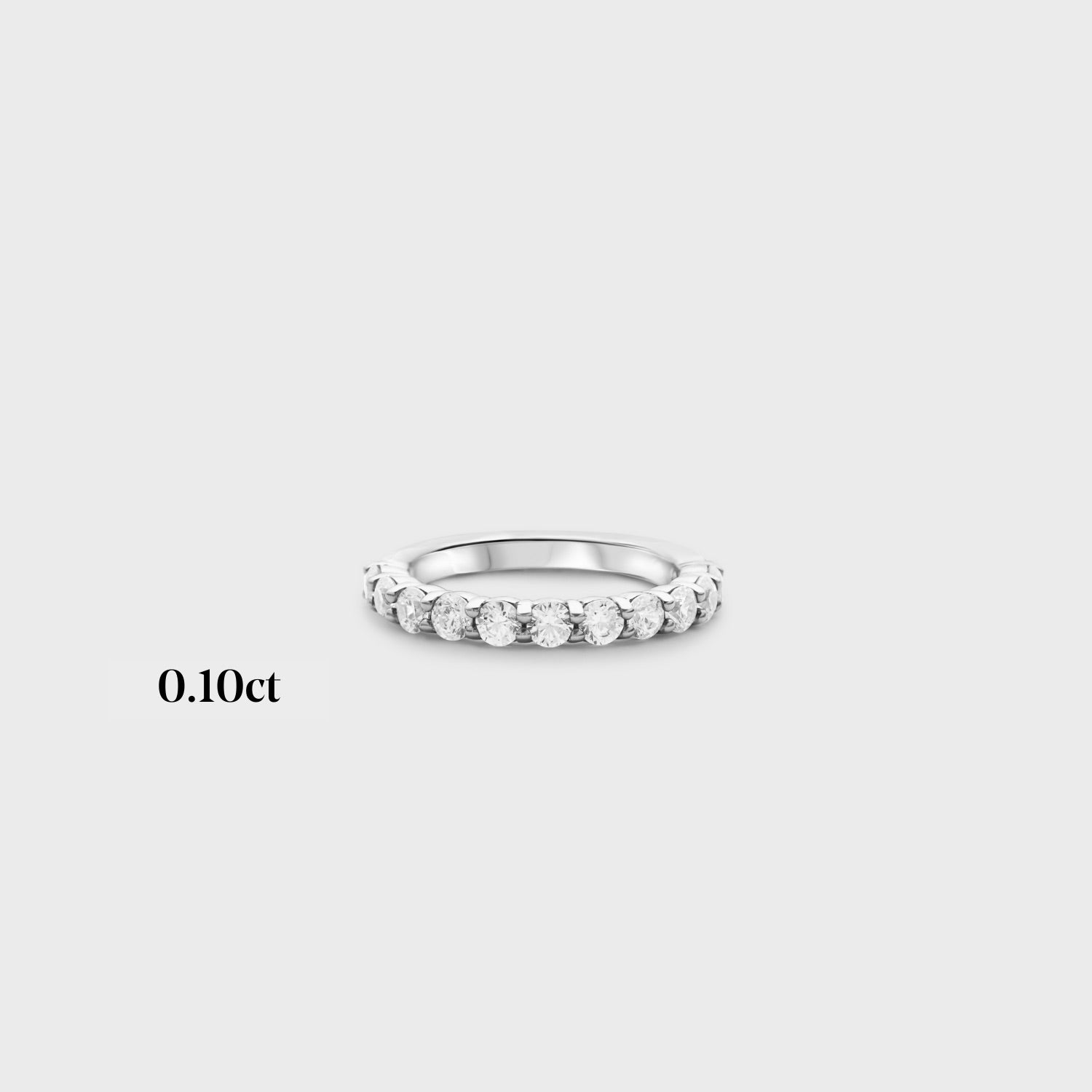 Half band | 14k white | 0.10ct - full 2.20ctw / half 1.10ctw , Half band | 18k white | 0.10ct - full 2.20ctw / half 1.10ctw , Half band | platinum | 0.10ct - full 2.20ctw / half 1.10ctw
