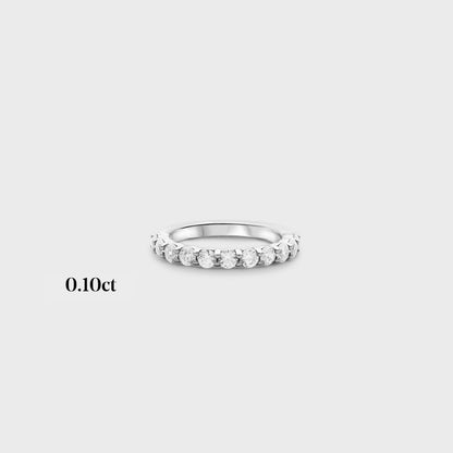 Half band | 14k white | 0.10ct - full 2.20ctw / half 1.10ctw , Half band | 18k white | 0.10ct - full 2.20ctw / half 1.10ctw , Half band | platinum | 0.10ct - full 2.20ctw / half 1.10ctw