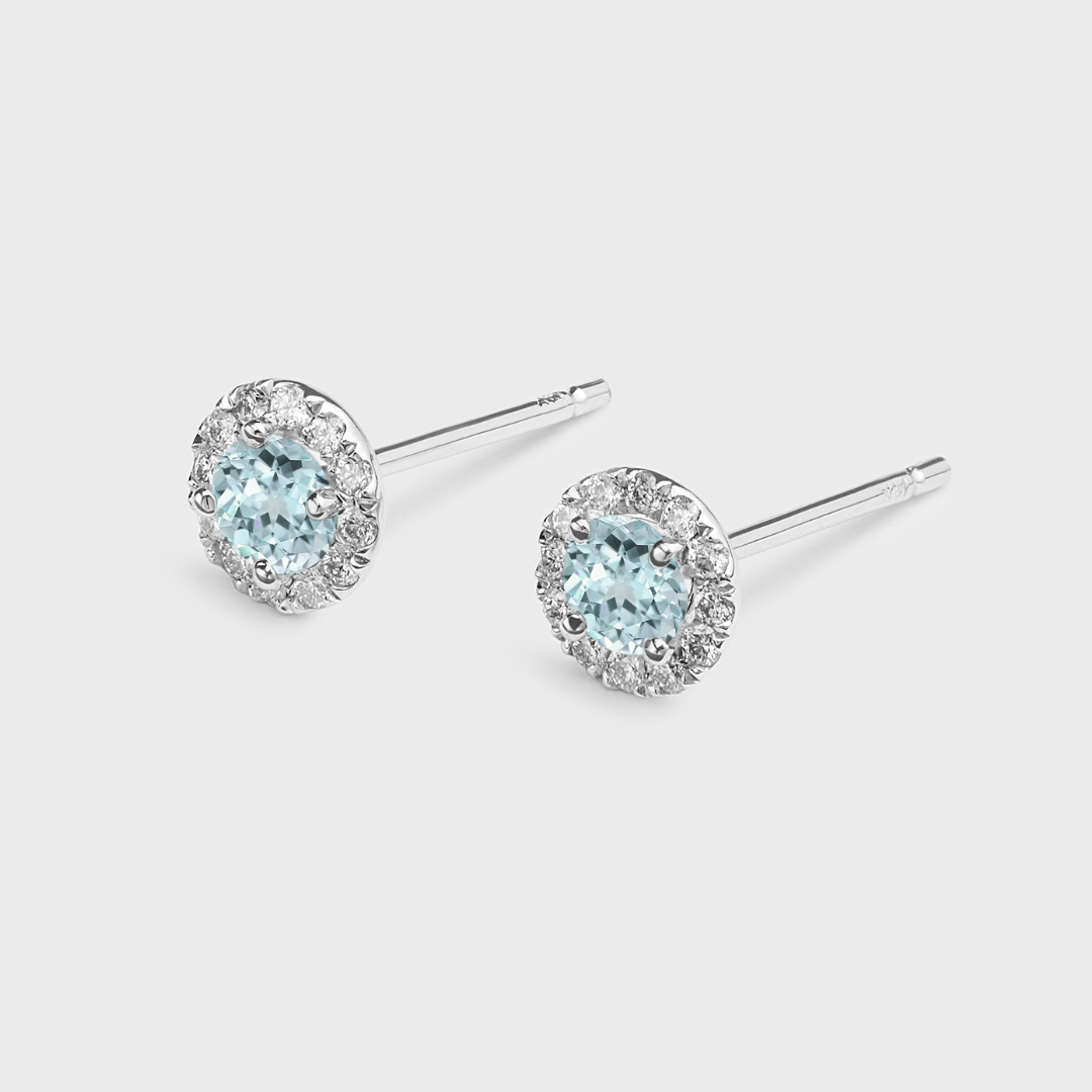 Gemstone Halo Studs