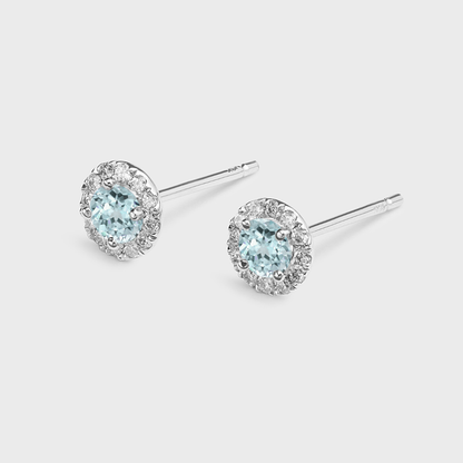 Gemstone Halo Studs