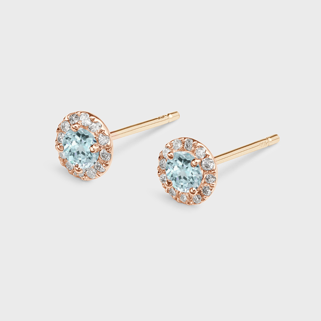 Gemstone Halo Studs