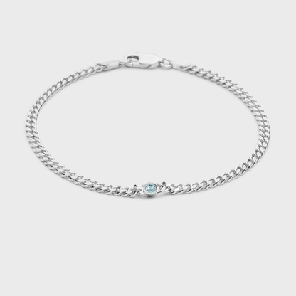 Gemstone Round Chelsea Chain Bracelet