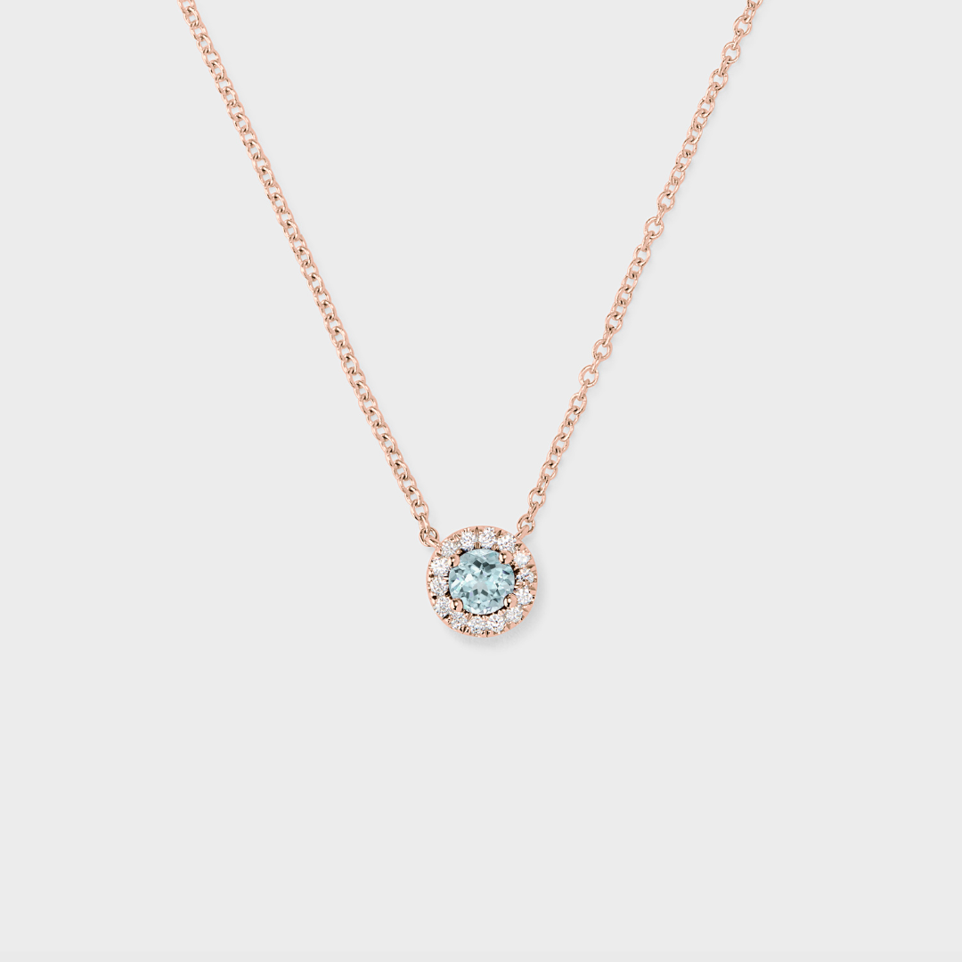 Gemstone Halo Pendant