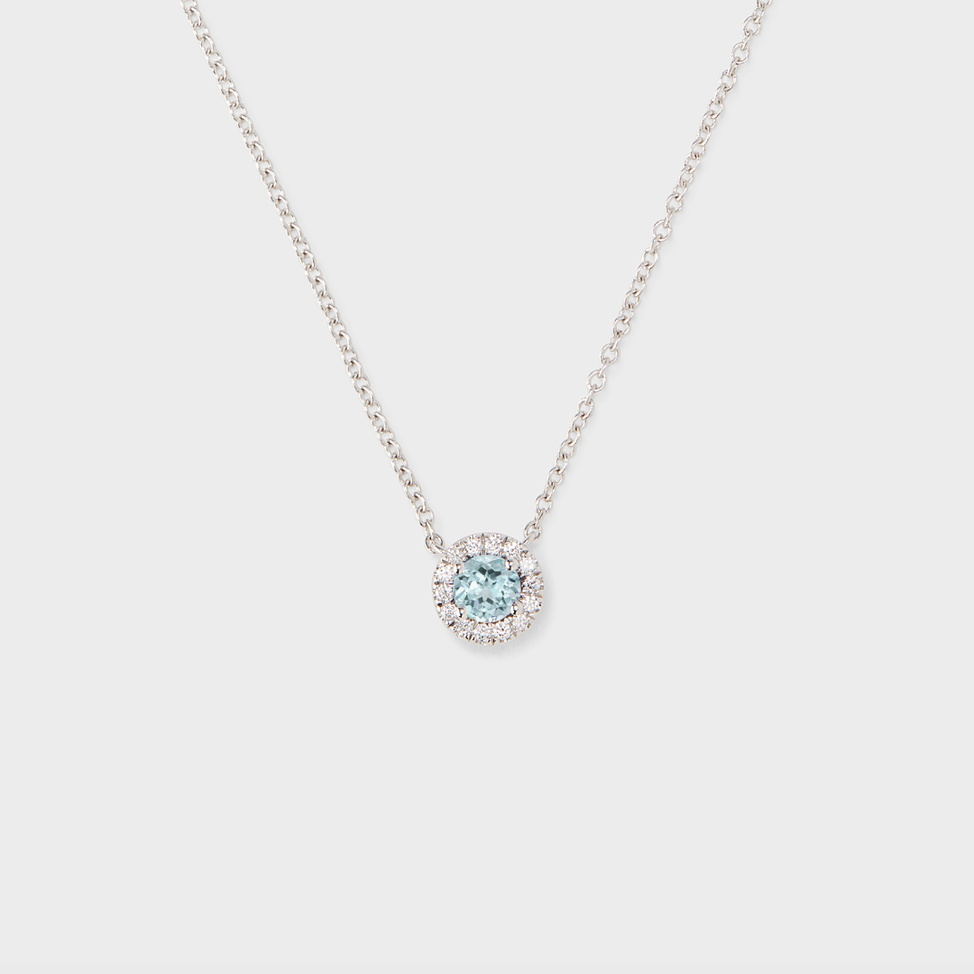 Gemstone Halo Pendant