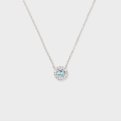 Gemstone Halo Pendant